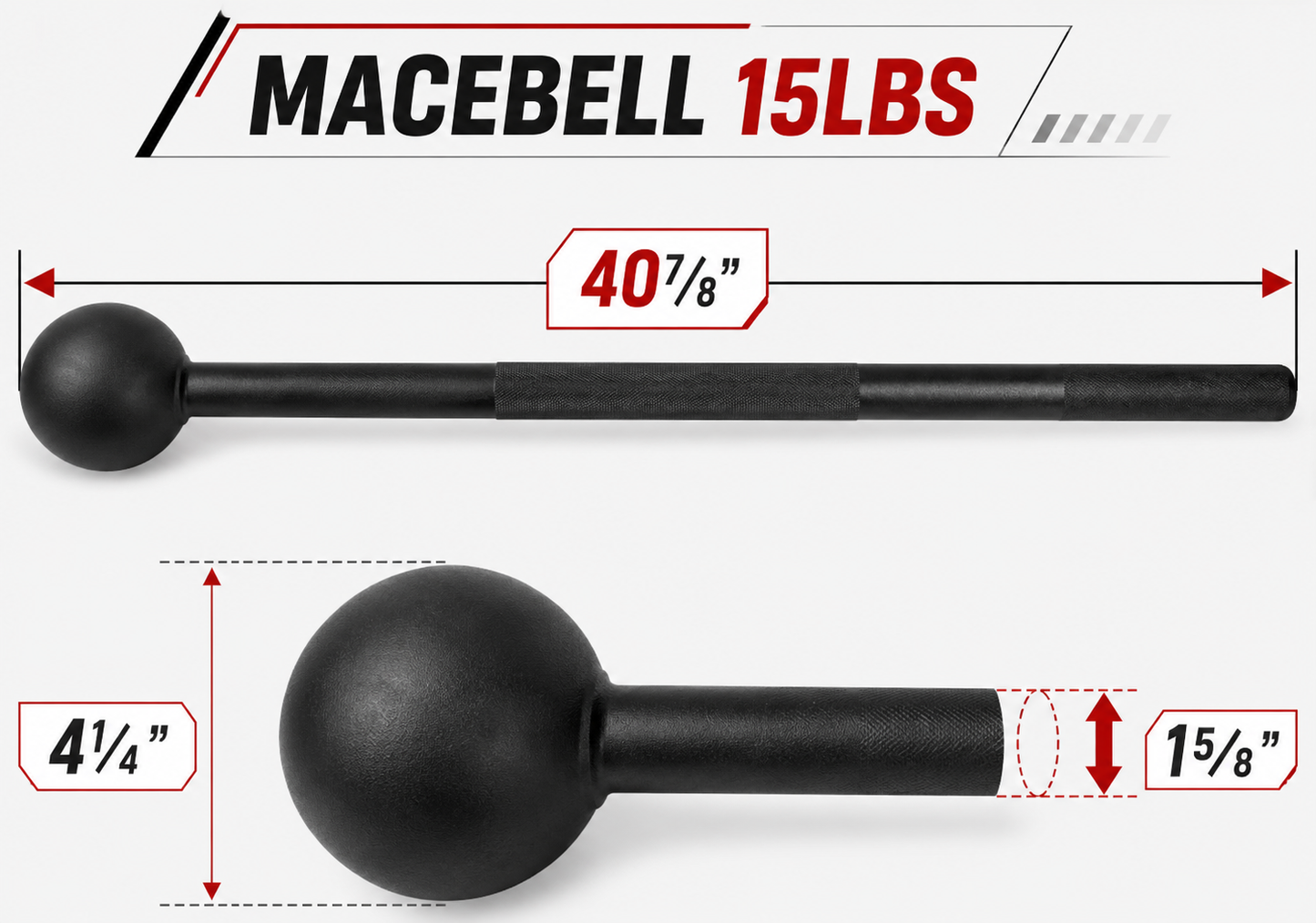 Steel Mace Bell for Strength Training, Support Full Body