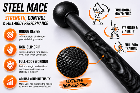 Steel Mace Bell for Strength Training, Support Full Body